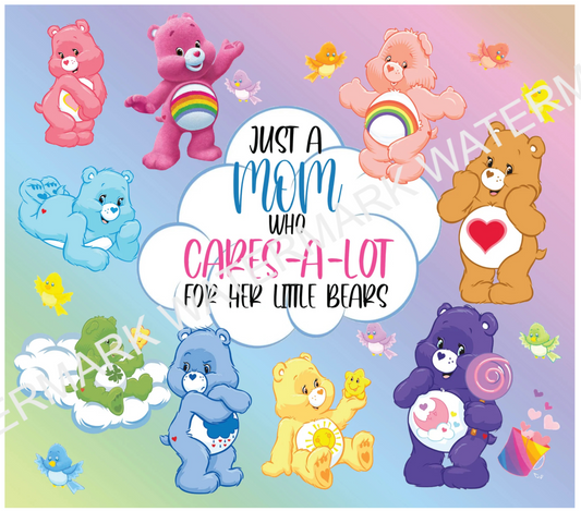 Care Bears Just A Mom Who Cares A Lot Tumbler PNG Instant Download Digital File